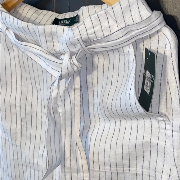 Ralph Lauren A Line Pinstripe Linen Skirt NWT - Picture 3 of 5